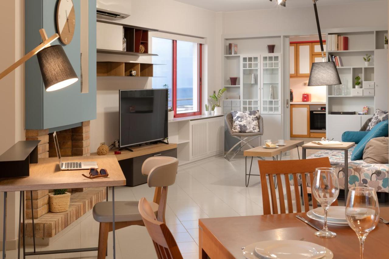 Stefan'S Penthouse Apartman Hriszí Aktí Haniá Kültér fotó